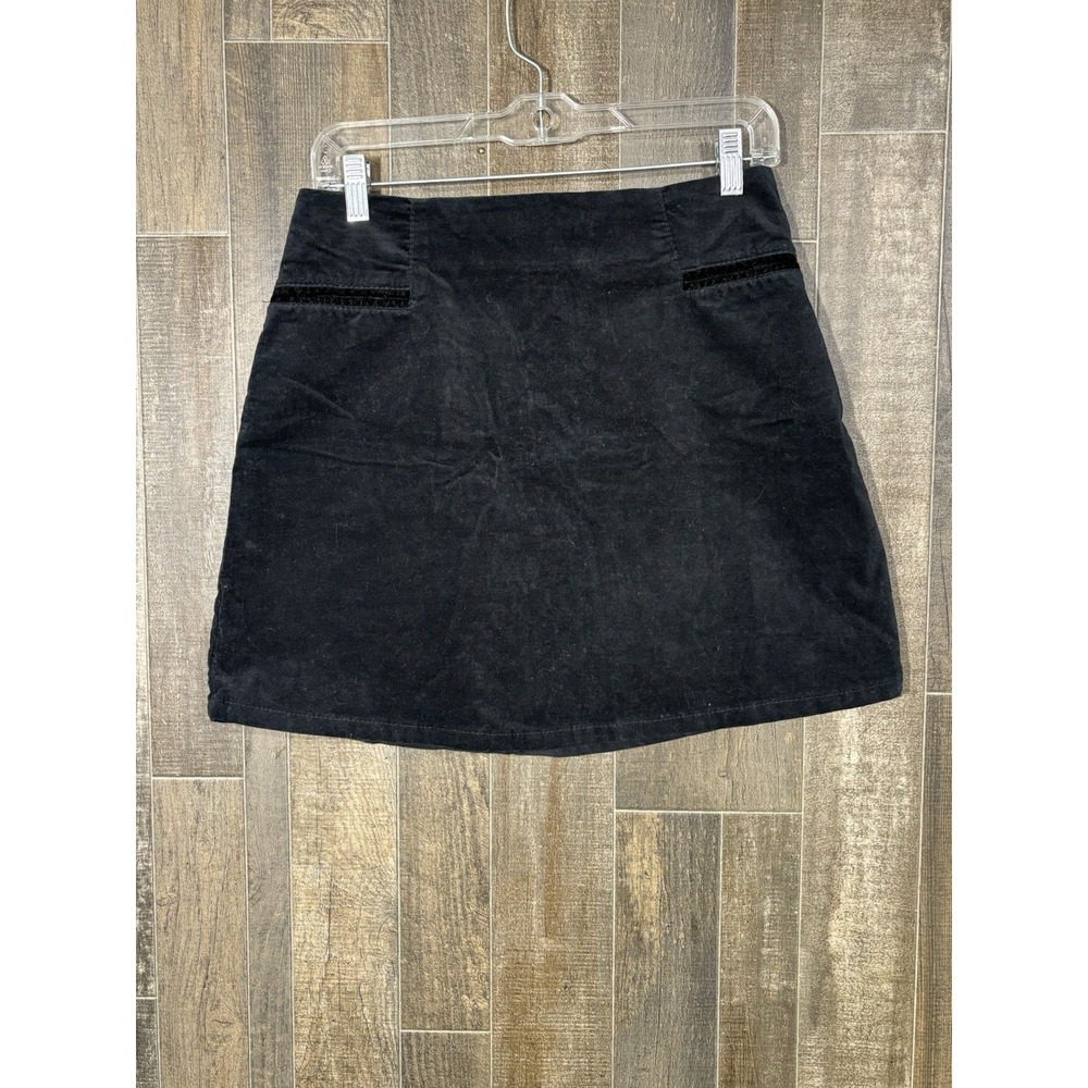 Copper Key Women's Black Corduroy Mini Skirt Size M‎ – Zip Back, 16" Length